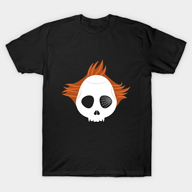 Halloween Baseball-Clown Skull T-Shirt by MaryMas